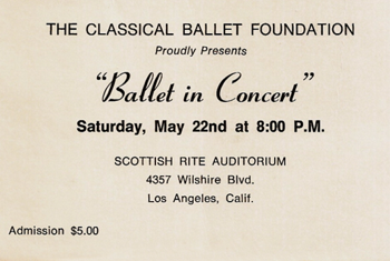 Ballet in Concert Ticket
